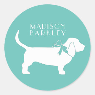 Basset Hound Dog Puppy Classic Round Sticker