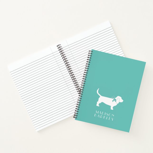 Basset Hound Dog Puppy Notebook (Inside)