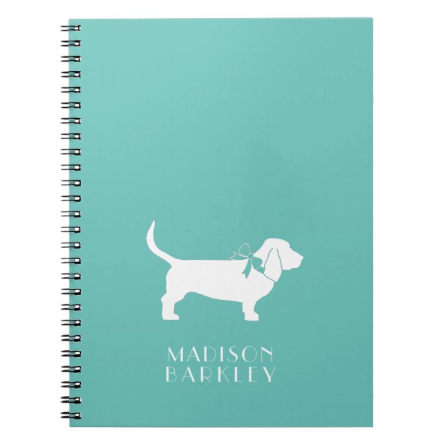 Basset Hound Dog Puppy Notebook (Front)
