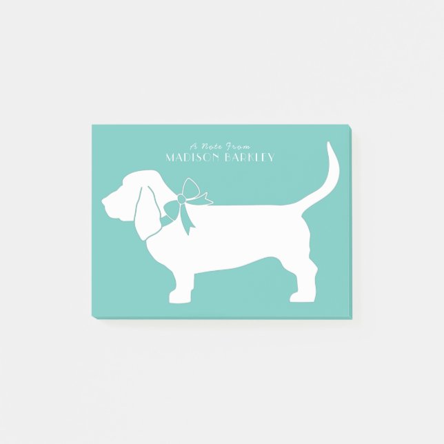 Basset Hound Dog Puppy Post-it Notes (Front)