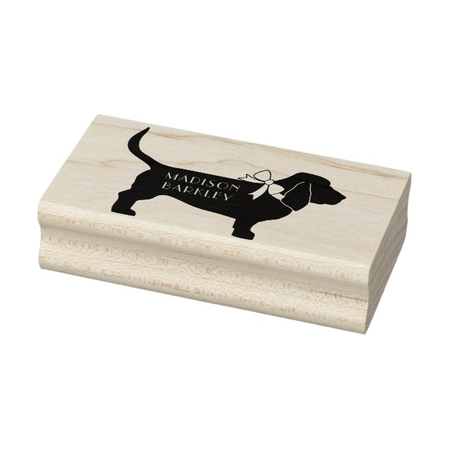 Basset Hound Dog Puppy Rubber Stamp (Stamp)
