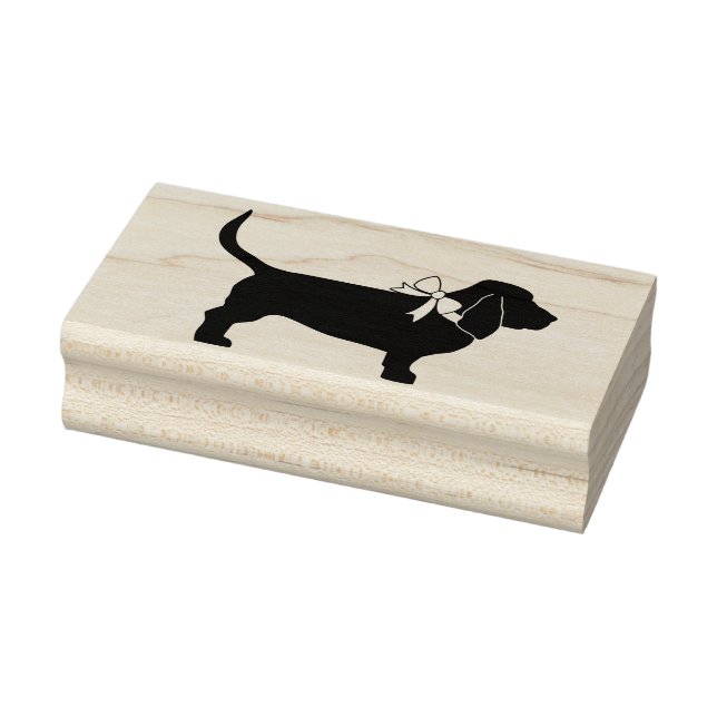 Basset Hound Dog Puppy Rubber Stamp (Stamp)