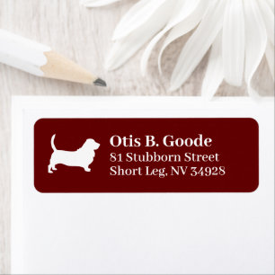Basset Hound Dog Return Address Label