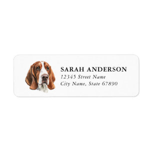 Basset Hound Dog Return Address Labels