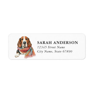 Basset Hound Dog Return Address Labels