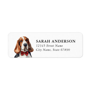 Basset Hound Dog Return Address Labels