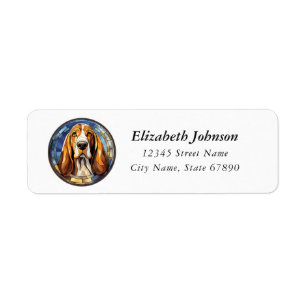 Basset Hound Dog Return Address Labels