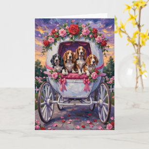Basset Hound Dog Valentine's Day Card