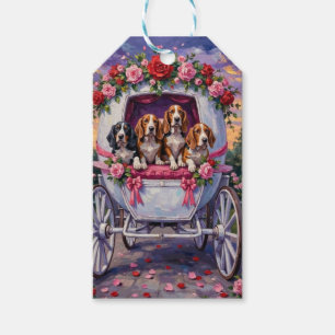 Basset Hound Dog Valentine's Day  Gift Tags