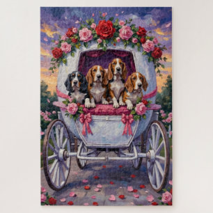 Basset Hound Dog Valentine's Day  Jigsaw Puzzle