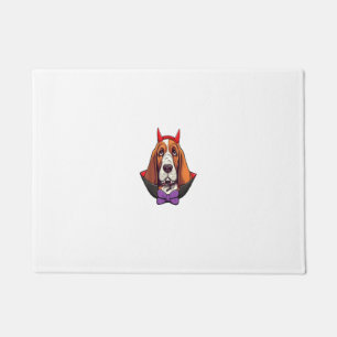 Basset Hound Dog Vampire Halloween Costume Doormat