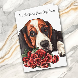 Basset Hound Dog You Make My Tail Wag Card