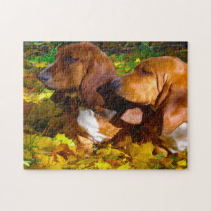 Basset Hound Dogs. Jigsaw Puzzle