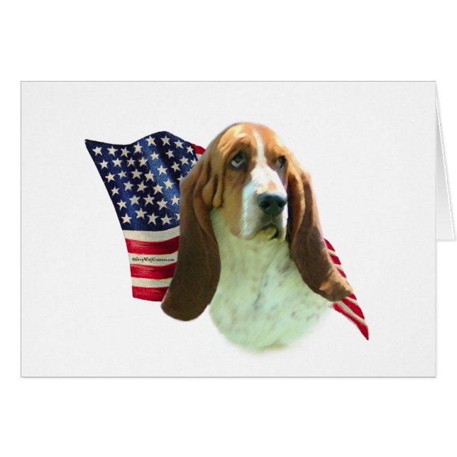 Basset Hound Flag (Front Horizontal)