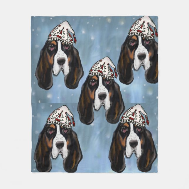 BASSET HOUND    FLEECE BLANKET (Front)