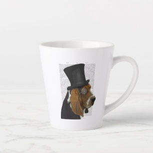 Basset Hound, Formal Hound and Hat Latte Mug