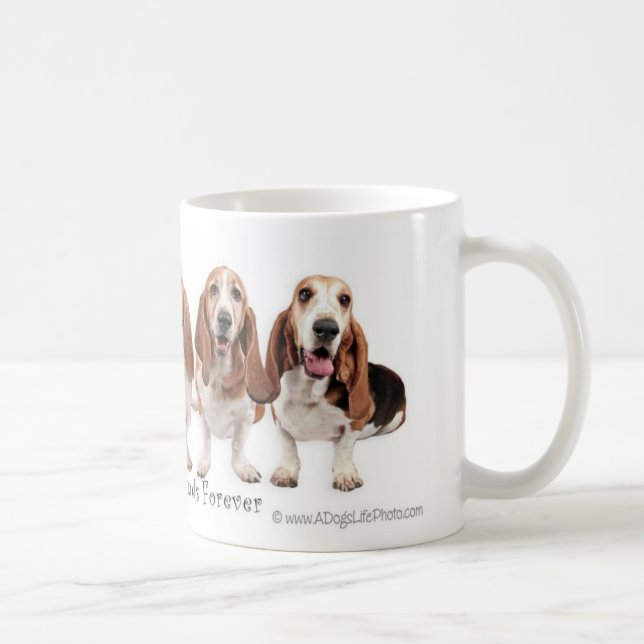 Basset Hound Friends Forever Coffee Mug (Right)