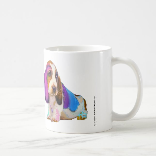 Basset Hound full of colours Mug (Right)