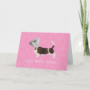 Basset Hound Get Well Soon Card