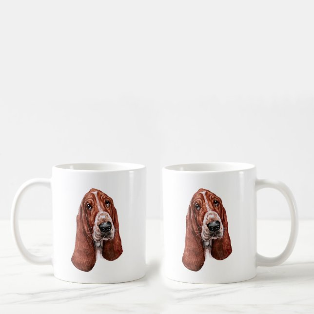 Basset Hound Graphic Coffee Mug (Creator Uploaded)
