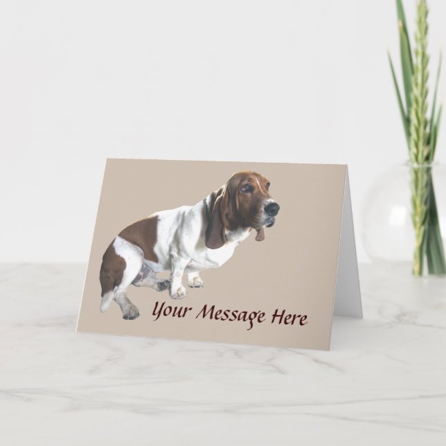 Basset Hound Greeting Card (Front)