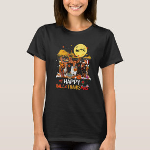 Basset Hound Happy Hallothanksmas Halloween Thanks T-Shirt
