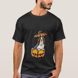 Basset Hound Happy Halloween Pumpkin Dog V Neck T  T-Shirt