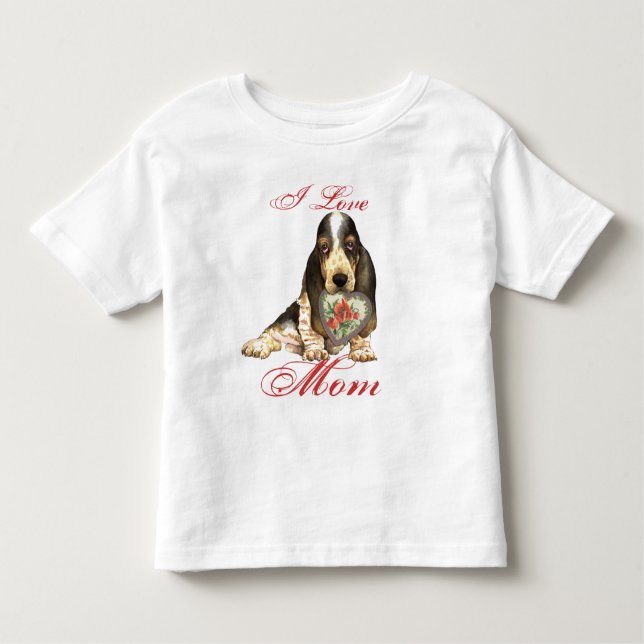Basset Hound Heart Mum Toddler T-Shirt (Front)