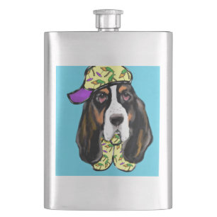 Basset Hound Hip Flask