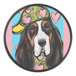 Basset Hound Hockey Puck