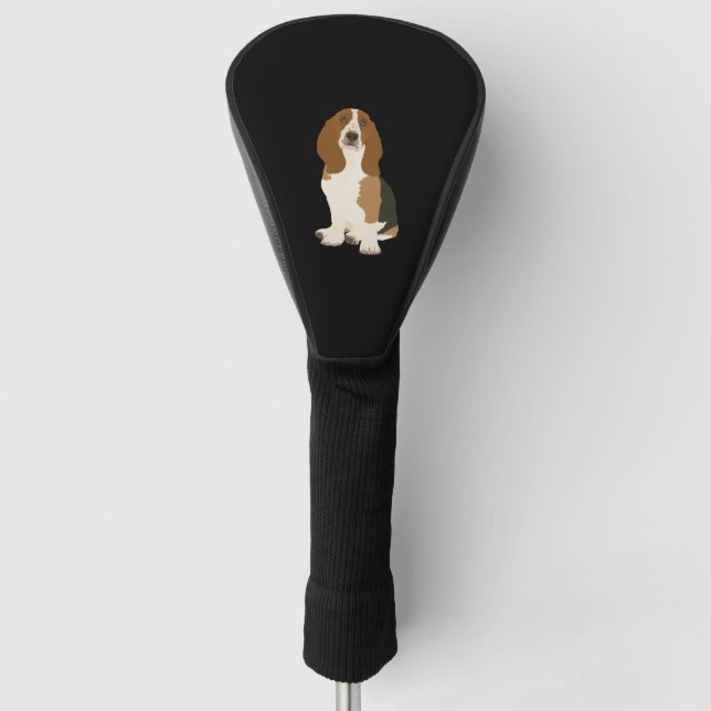 Basset Hound Illustration! Golf Head Cover (Front)