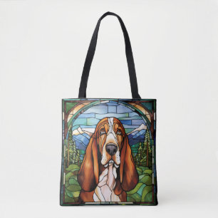 Basset Hound Jean Jacket Tote Bag