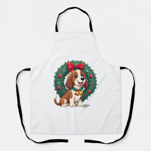 Basset Hound Jingle Bells Apron