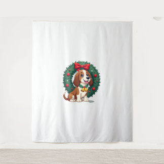 Basset Hound Jingle Bells dog Tapestry
