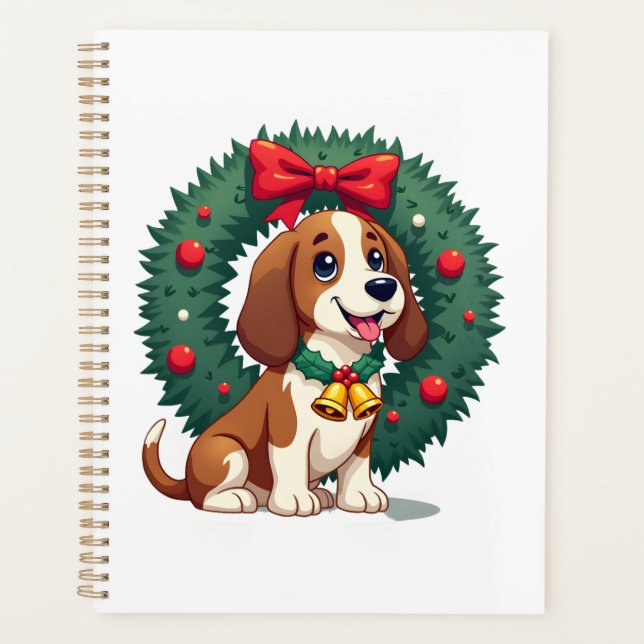 Basset Hound Jingle Bells Planner (Front)