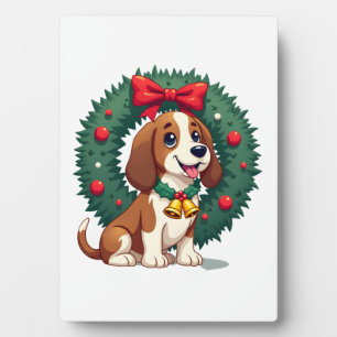 Basset Hound Jingle Bells Plaque