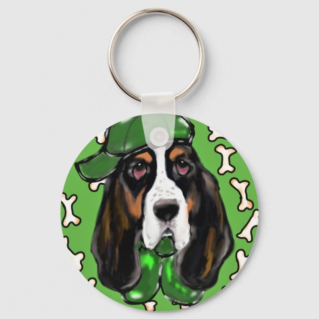 Basset Hound Key Ring (Front)