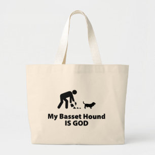 Basset Hound Large Tote Bag