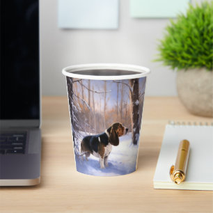 Basset Hound Let It Snow Christmas Paper Cups