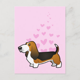 Basset Hound Love Postcard