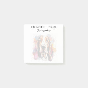 Basset Hound Lover Monogrammed Dog Post-it Notes