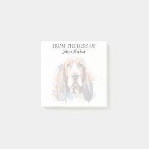 Basset Hound Lover Monogrammed Dog Post-it Notes