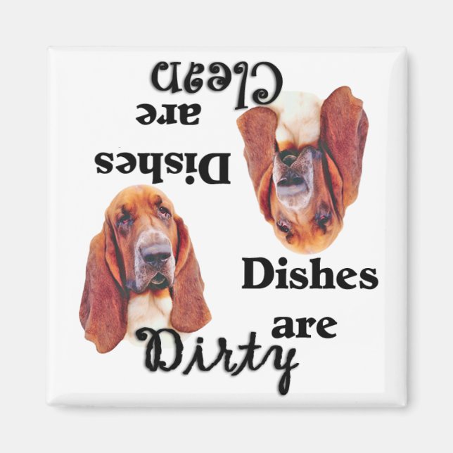 Basset Hound Lovers Dishwasher Magnet (Front)
