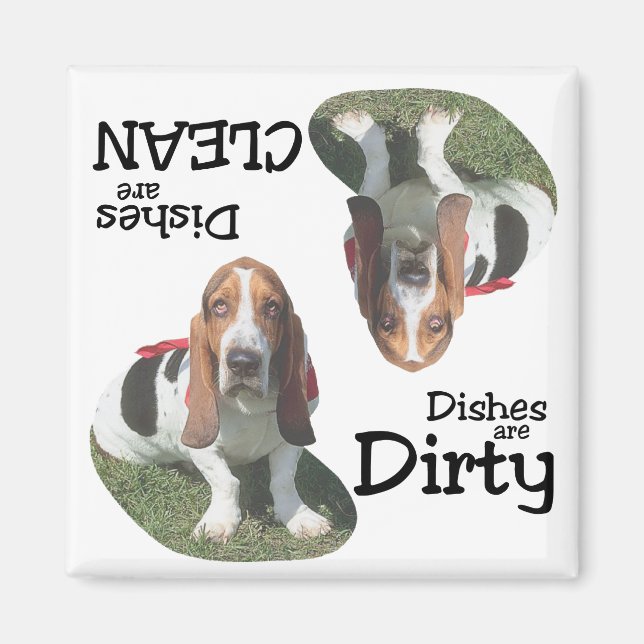Basset Hound Lovers Dishwasher Magnet (Front)