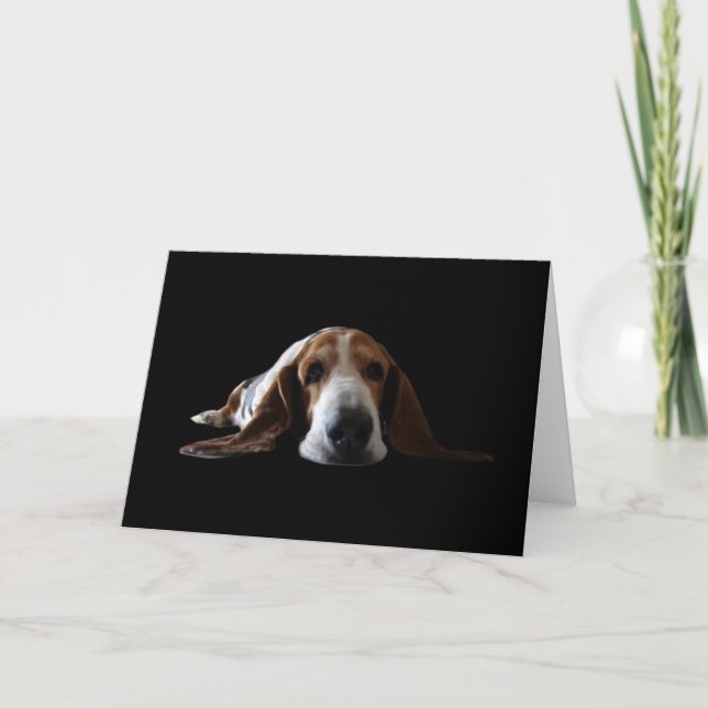 Basset Hound lying down Card (Front)