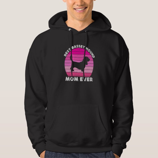 Basset Hound Mom For Women Basset Hound Mom Dog Hoodie (Front)
