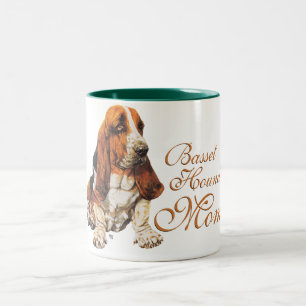 Basset Hound Mother's Day Two-Tone Coffee Mug