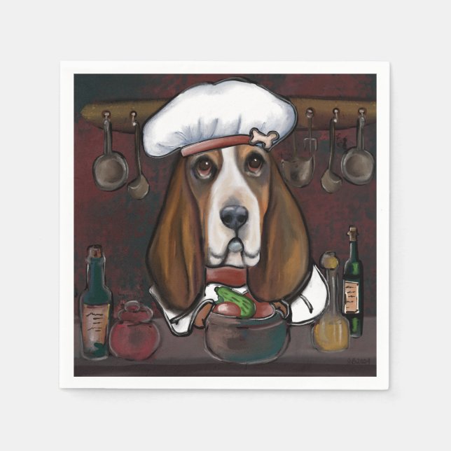 BASSET HOUND NAPKIN (Front)
