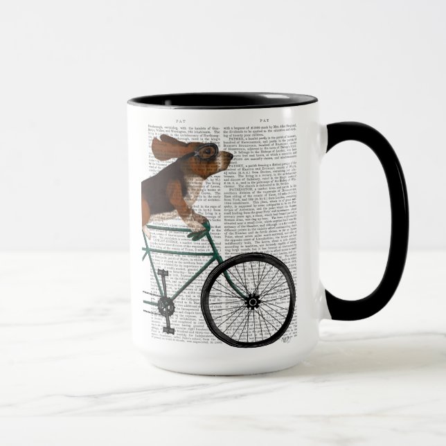 Basset Hound on Bicycle Mug (Right)