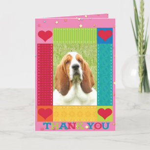 Basset Hound on "Thank You" card